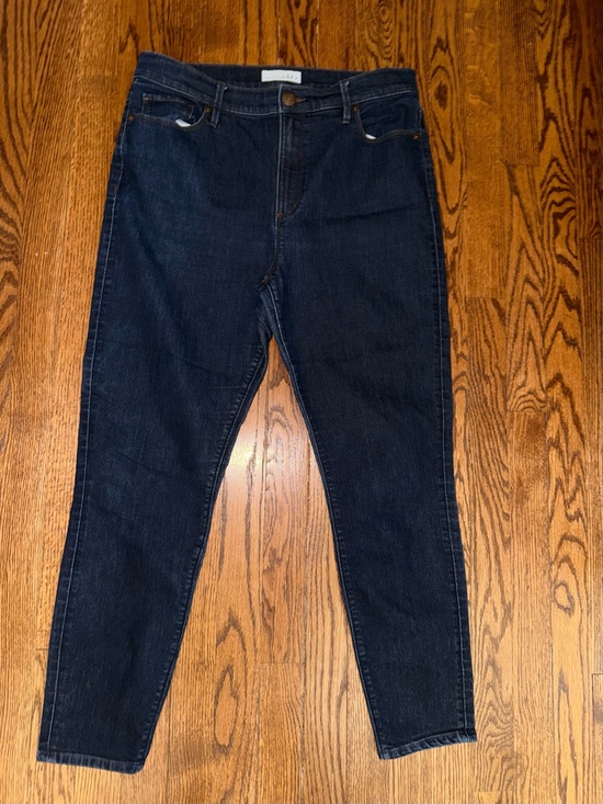 LOFT Denim - LOFT Dark Indigo High-Rise Skinny Ankle Jeans